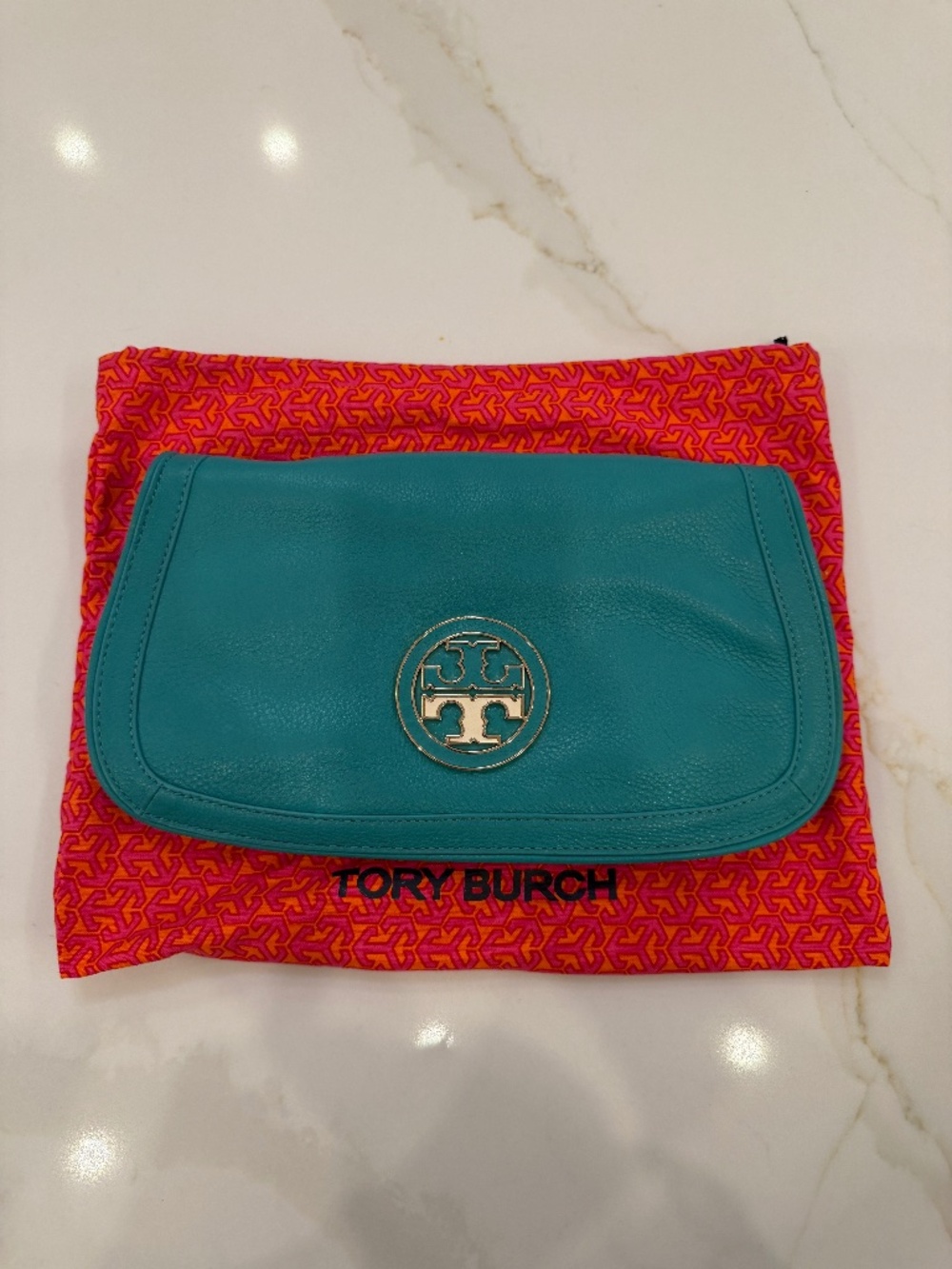 Tory Burch Tiffany Leather Amanda Logo Crossbody Bag